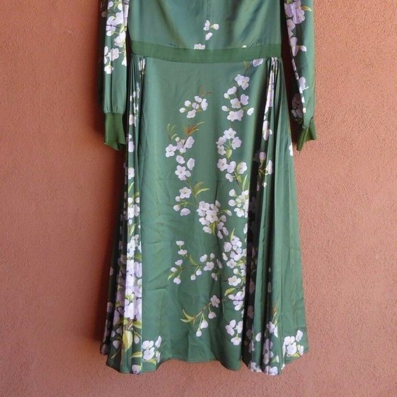 TED BAKER "JHENNI" PLAITED MIDI DRESS, NEW - Picture 6 of 10